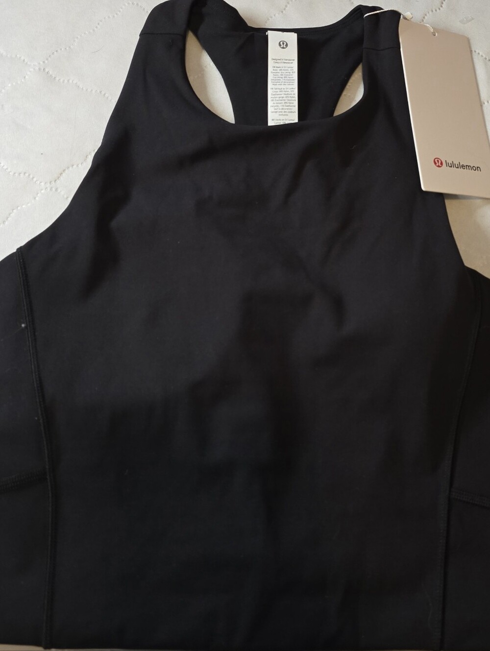 lululemon Swift Speed Black Workout Tank.